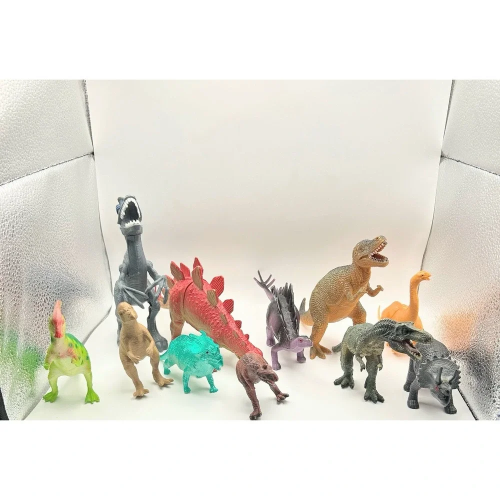 11‎ Pc Dinosaur Toy Lot T-Rex Raptor Triceratops Stegosaurus Kids Figures